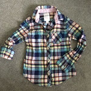 Girls 7/8 plaid flannel shirt